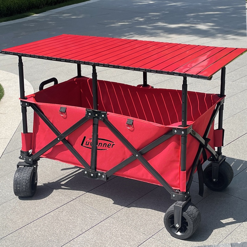 Outdoor Camping Usa - アウトドアキャンプカート 折りたたみ式 アメリカで人気の大型高さ調整可能モバイルテーブル OEMキャンプ・ストリート販売用