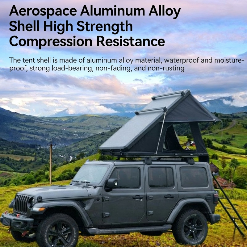 Outdoor Camping Van Tent - 高品質アルミ製ハードシェルカールーフトップテント、アウトドアキャンプアクセサリー、SUV、トラック、バンに適合
