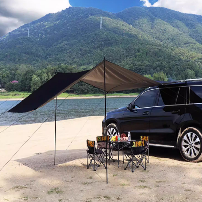 Outdoor Camping Van Tent - 格納式カーサイドオーニング防水日よけテント（SUV、トラック、バン用）- ポータブル屋外キャンプ用ルーフキャノピー