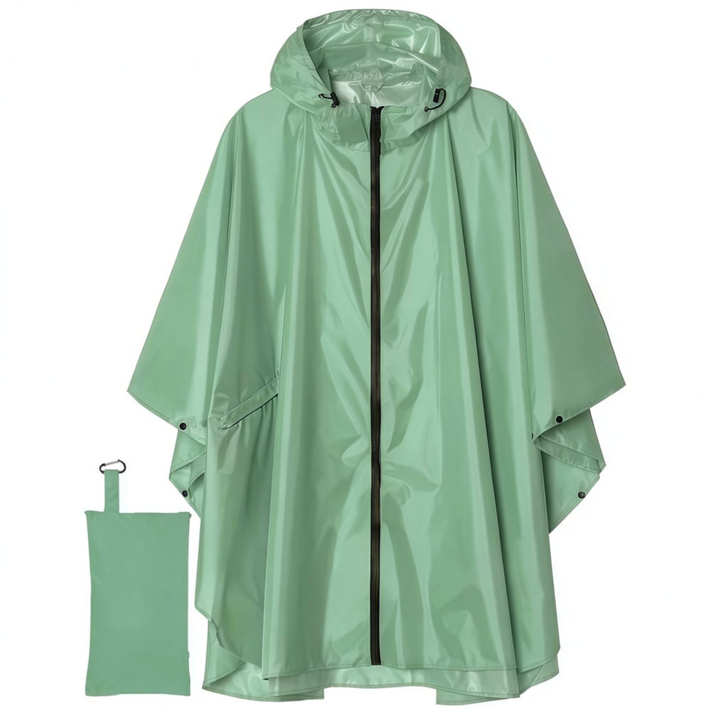 Camping Rain Poncho - 耐久性に優れた防水レインポンチョ。フード付きで、アウトドア、キャンプ、ハイキング、日よけ、携帯用、戦術的な旅行用シェルターとして3つの用途に。