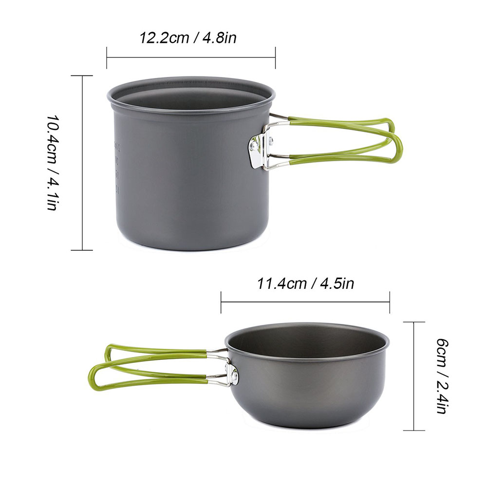 超軽量キャンプポット調理器具セットポータブル屋外調理食器ハイ - Outdoor Camping Dining Set のレビューと価格