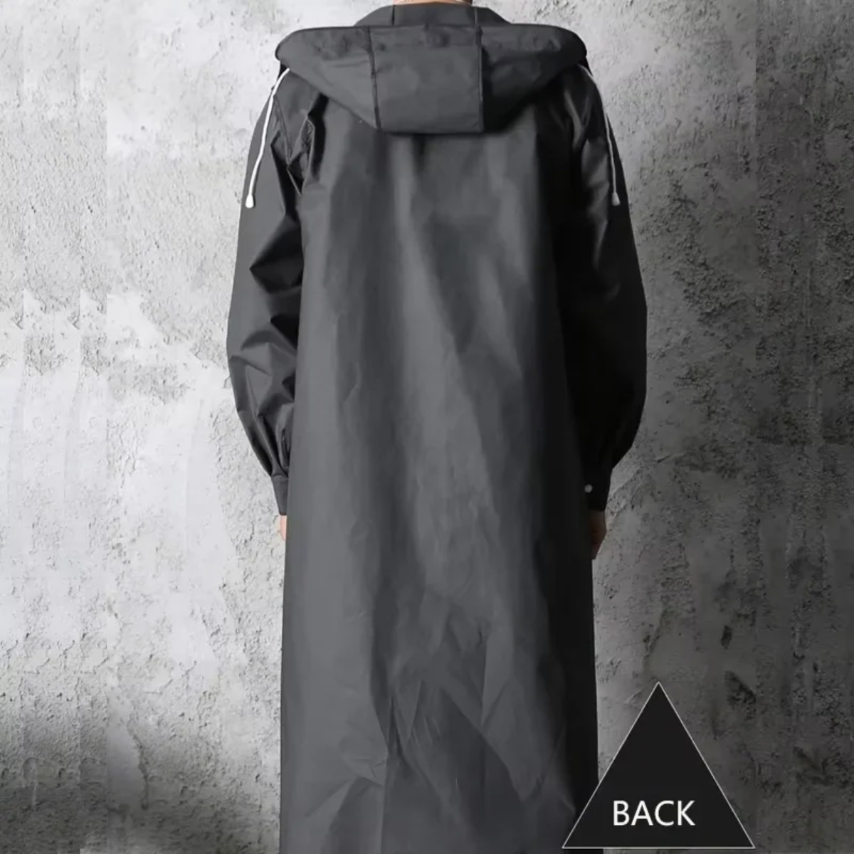 おしゃれな防水フード付きレインコート、ユニセックス、黒、厚手 - Camping Rain Poncho のレビューと価格