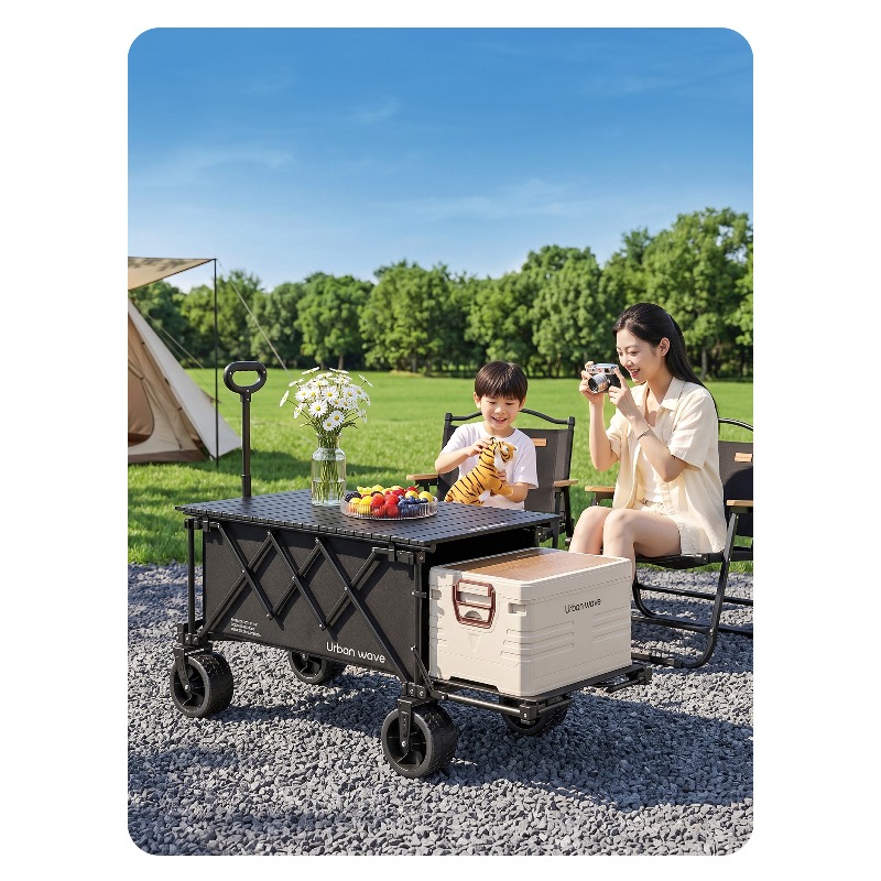 折りたたみ式キャンプワゴン、屋外用、コンパクトに収納可能、リ - Outdoor Camping Trolley のレビューと価格