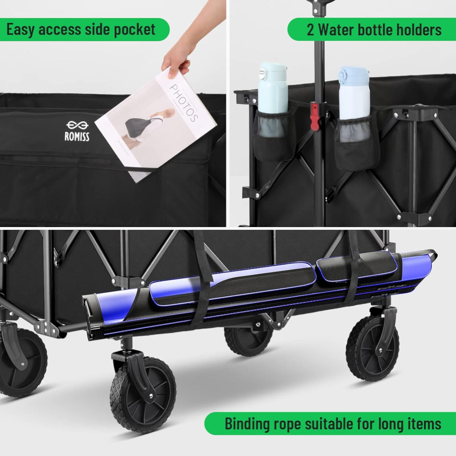 ODM卸売折りたたみ式ワゴン、調節可能なテーブル付き、220 - Outdoor Camping Trolley のレビューと価格