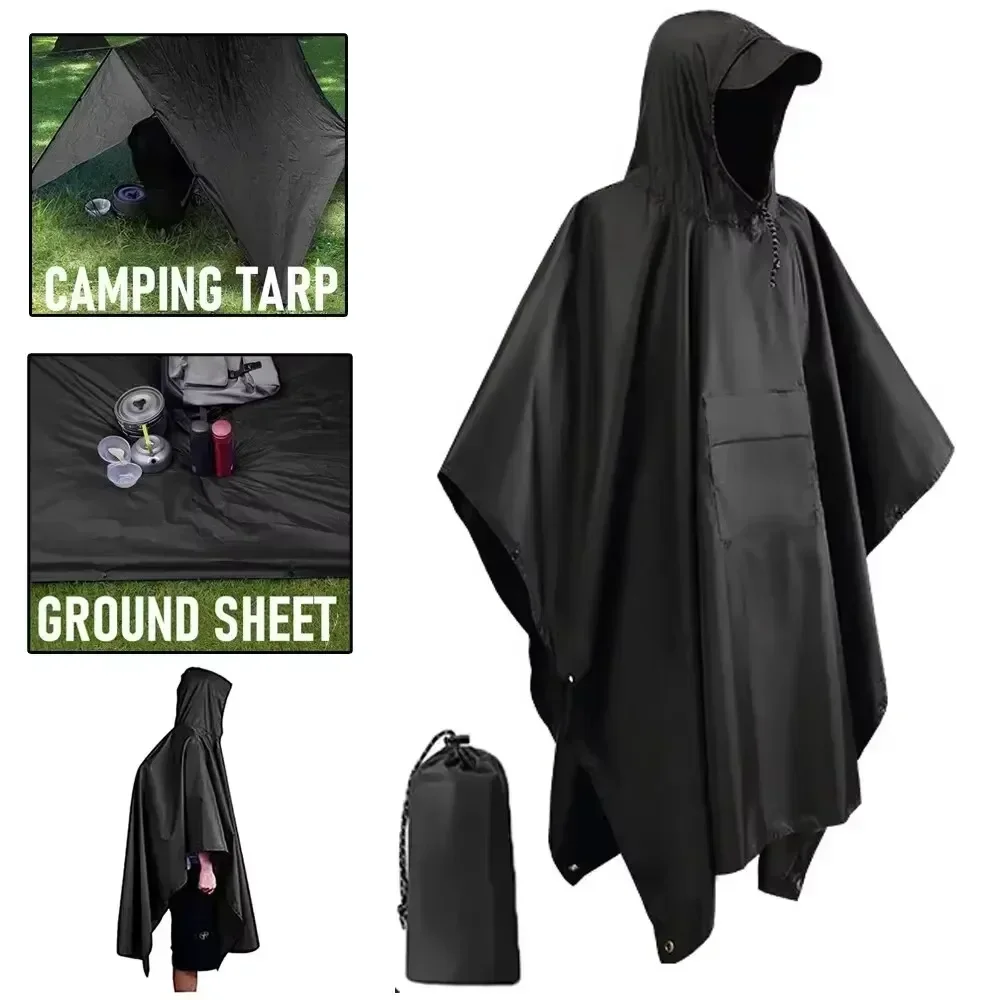 2026年型 3-in-1 防水フード付きレインポンチョ。多 - Camping Rain Poncho のレビューと価格