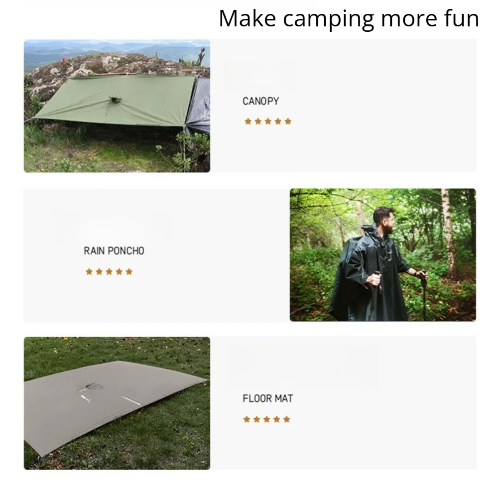 2026年 キャンプ・ハイキング用 3-in-1 防水フード - Camping Rain Poncho のレビューと価格
