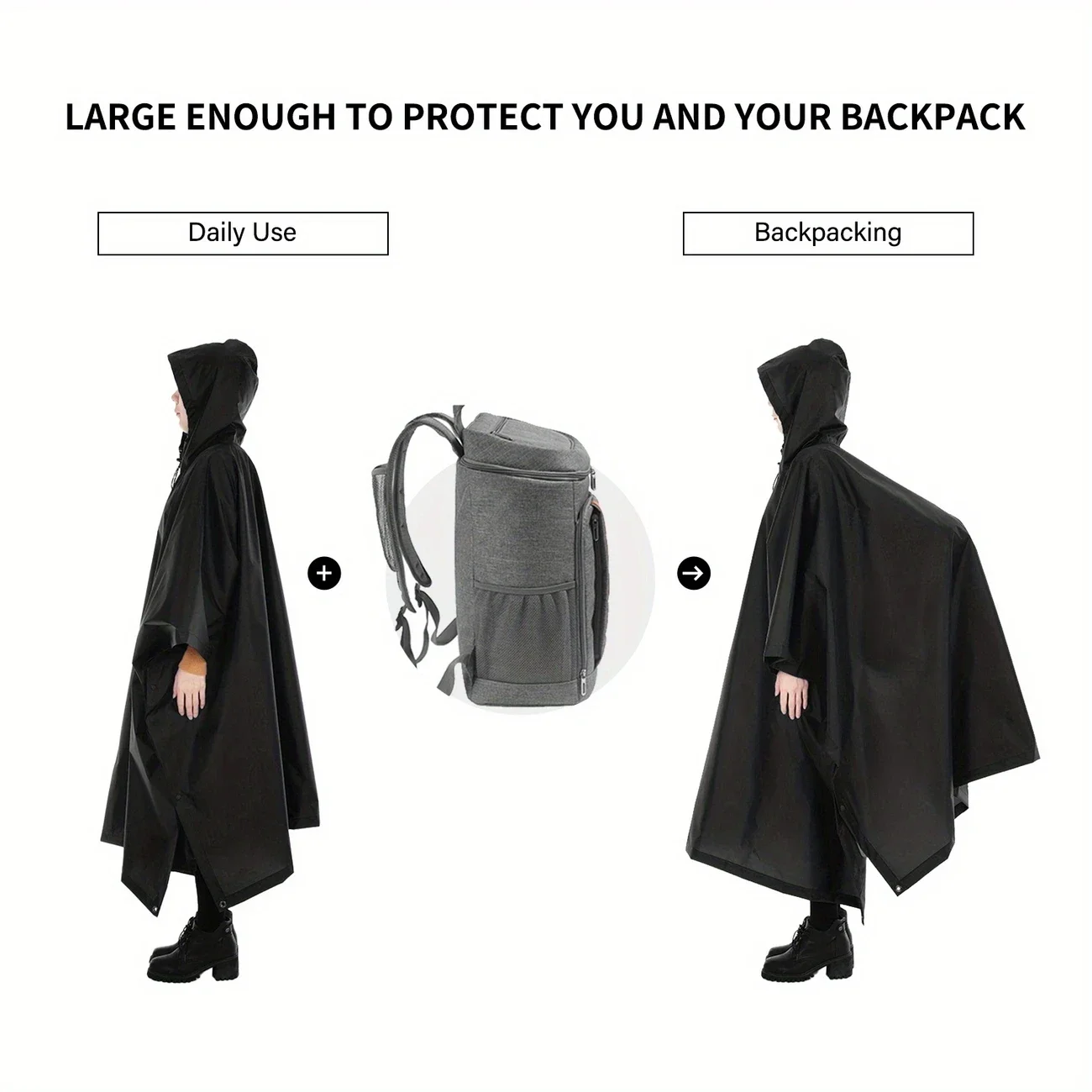 2026年 キャンプ・ハイキング用 3-in-1 防水フード - Camping Rain Poncho のレビューと価格