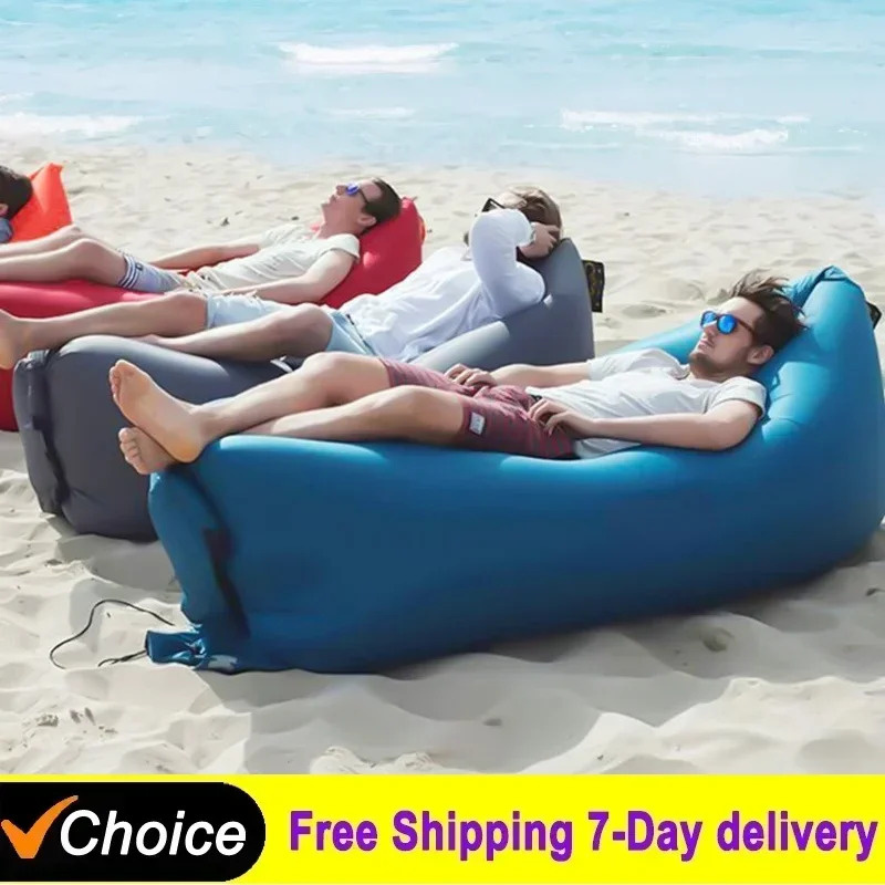 屋外用ポータブルインフレータブルソファ、屋外用シート、インフ - Bed Outdoor Camping のレビューと価格