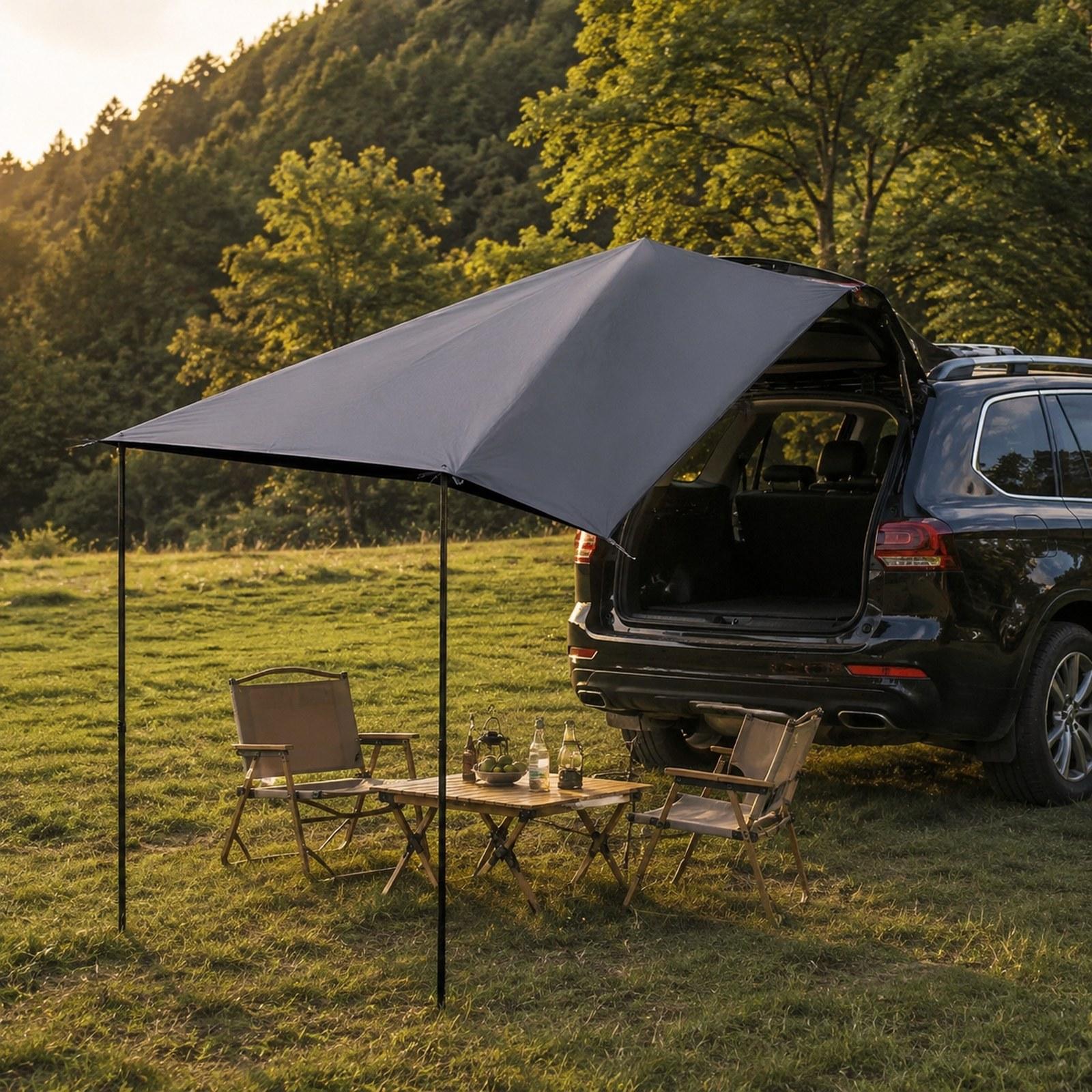 車用キャンプオーニング、日よけ、屋外ポリエステル製キャノピー - Outdoor Camping Van Tent のレビューと価格