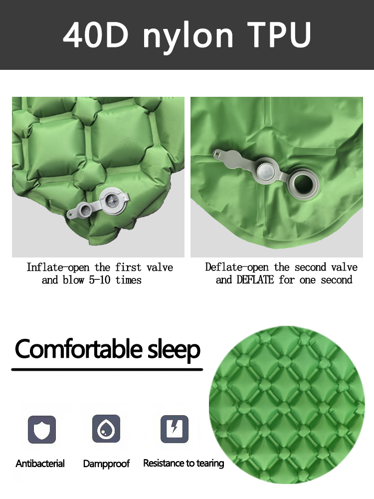 キャンプ用インフレータブルマットレス テント用折りたたみキャ - Outdoor Camping Rugs のレビューと価格