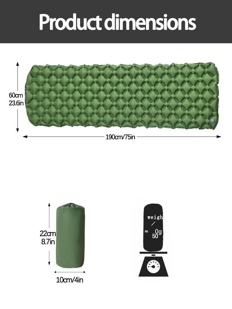 キャンプ用インフレータブルマットレス テント用折りたたみキャ - Outdoor Camping Rugs のレビューと価格